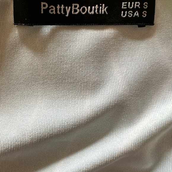 Patty Boutik Sea Mist Green and White Wrap a around Dress. Size Small - Picture 5 of 8